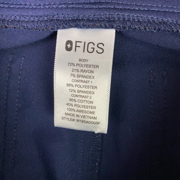 Figs Zamora Scrub Pants Womens XS Petite Blue Joggers Drawstrings XSP W18SW2005P - Picture 8 of 14